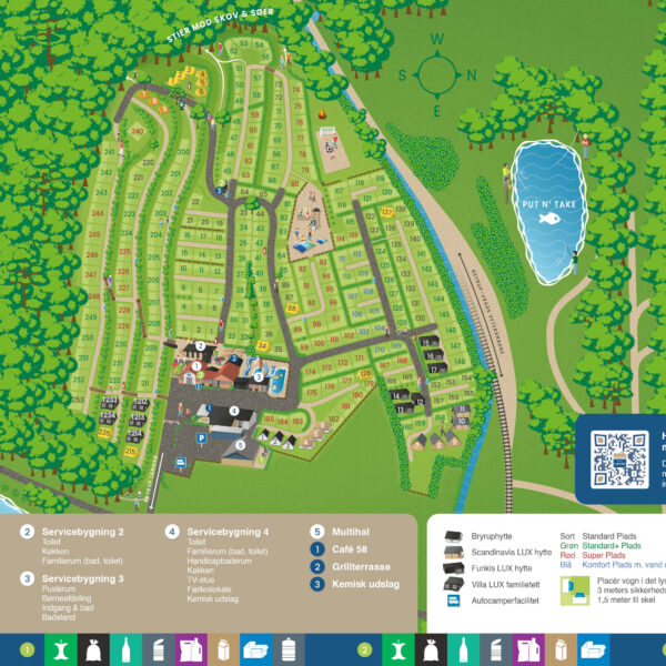 Bryrup Camping campsite map